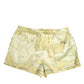 Yellow World Map Polyester Elastic Waistband Swimwear