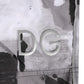 Black White Camouflage DG Logo Men Swimwear
