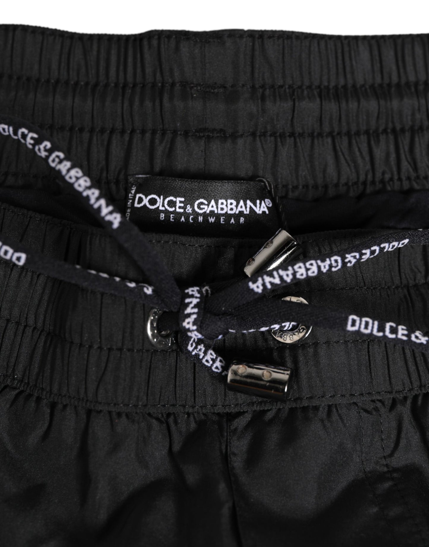 Black Nylon KING Sideband Men Boxer Shorts Swimwear