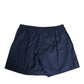 Navy Blue Cotton Elastic Waistband Button Swimwear