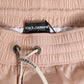 Pink Drawstring Beachwear Men Shorts Swimwear