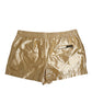 Gold Metallic Beachwear Men Boxer Short Swimwear
