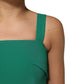 Dark Green Sleeveless Rayon Bodycon Dress