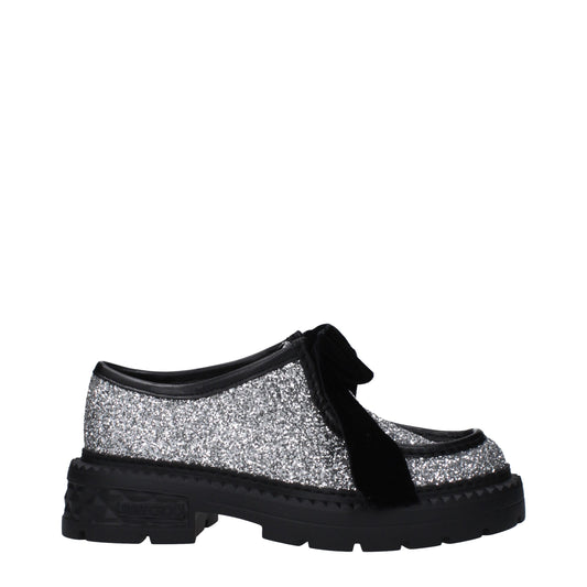 Gray Plastic Slip-On Loafers