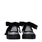 Gray Plastic Slip-On Loafers