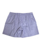 Blue White Cotton Striped Button Fly Shorts Swimwear
