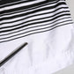 Black White Striped DG Logo Men Short  Swimwear