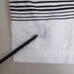 Black White Striped DG Logo Men Short  Swimwear