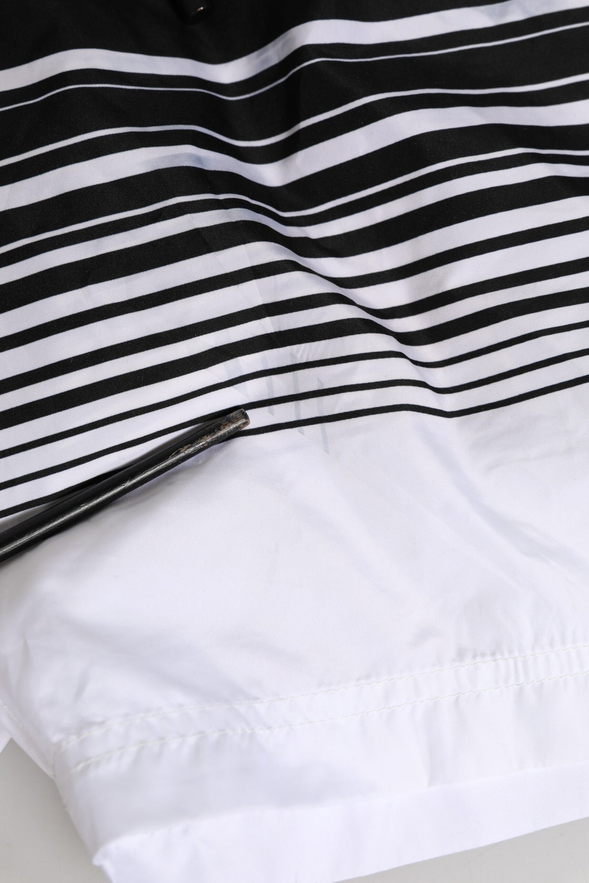 Black White Striped DG Logo Men Short  Swimwear