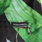 Black White Polyester Floral Orchid Print Shorts