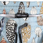 Blue Seashell Print Nylon Men Shorts Swimwear