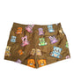 Brown Multicolor Teddy Bear Men Shorts Swimwear