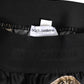 Black Silk Ancient Coin Print Boxer Short Swimwear