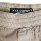 Beige Nylon Beachwear Men Boxer Short Swimwear