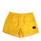Yellow Nylon Logo Plaque Boxer Shorts Swimwear