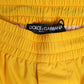 Yellow Nylon Logo Plaque Boxer Shorts Swimwear