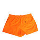 Orange Polyester Beachwear Men Shorts Swimwear