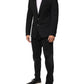 Dark Blue Cotton Men Jacket Coat Blazer Suit