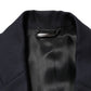 Dark Blue Wool Men Jacket Coat Blazer Suit