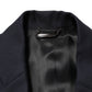 Dark Blue Wool Men Jacket Coat Blazer Suit