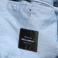 Light Blue Linen Double Breasted Men Jacket Blazer