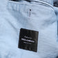 Light Blue Linen Double Breasted Men Jacket Blazer