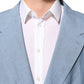 Light Blue Linen Double Breasted Men Jacket Blazer
