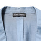 Light Blue Linen Double Breasted Men Jacket Blazer
