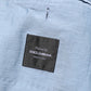 Light Blue Linen Double Breasted Men Jacket Blazer
