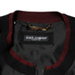 Black Red Floral Silk Bomber Blouson Jacket