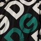 Black White Logo Print Hooded Coat Men Jacket