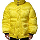 Yellow Nylon Logo Puffer Bomber Men Jacket