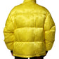 Yellow Nylon Logo Puffer Bomber Men Jacket