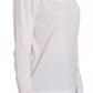 White Cotton Longsleeve Collared Blouse