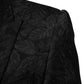 Black 3 Piece Brocade Jacquard Suit MARTINI