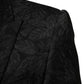 Black 3 Piece Brocade Jacquard Suit MARTINI