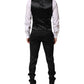 Black 3 Piece Brocade Jacquard Suit MARTINI
