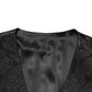 Black 3 Piece Brocade Jacquard Suit MARTINI