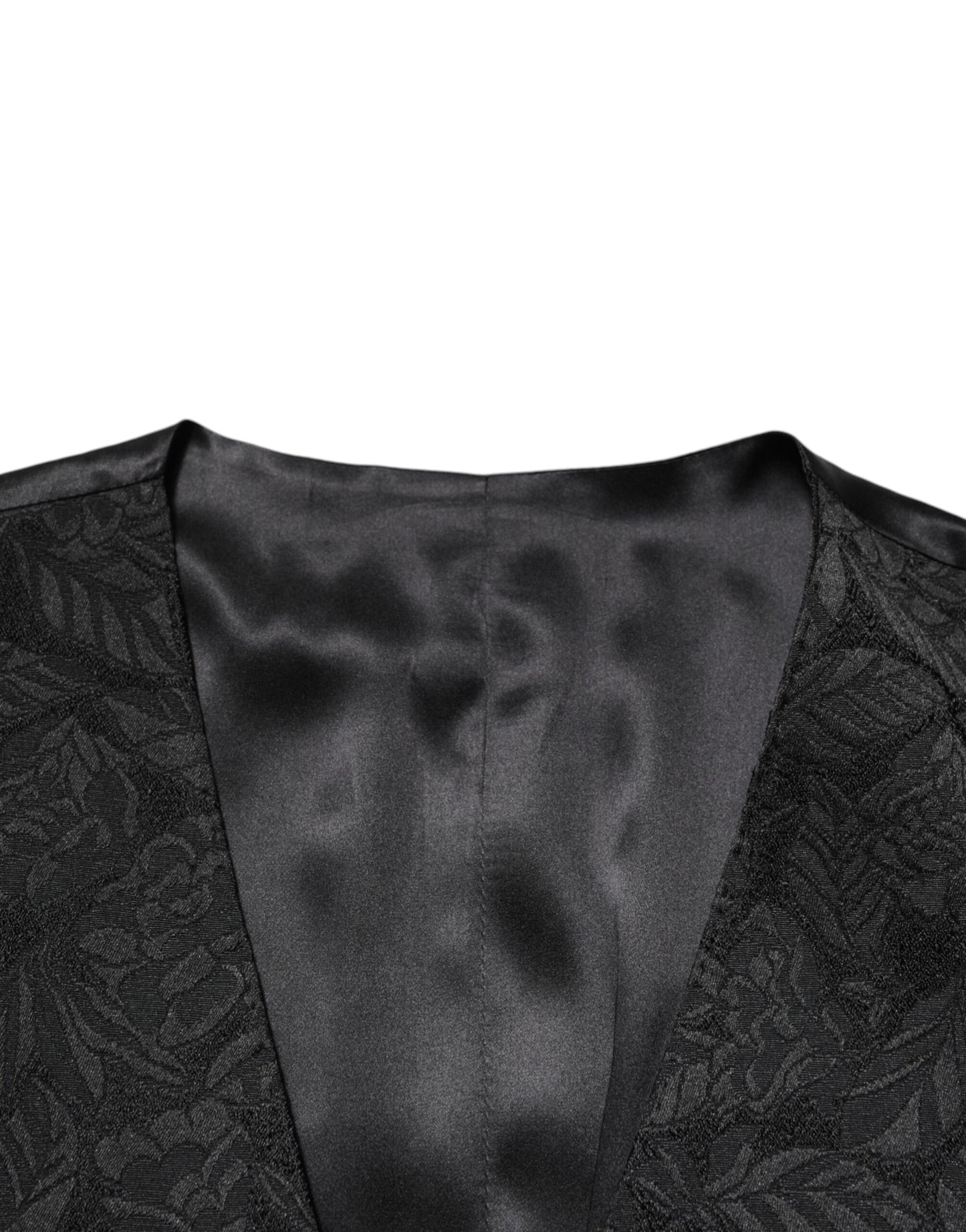Black 3 Piece Brocade Jacquard Suit MARTINI