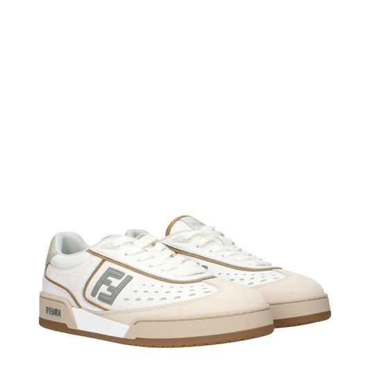 White Leather Low Tops