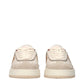 Beige Leather Low Tops