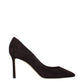 Brown Leather High Heel Pumps