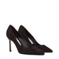 Brown Leather High Heel Pumps
