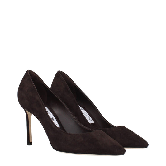 Brown Leather High Heel Pumps