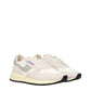 Beige Fabric Low Tops