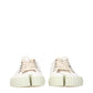 White Fabric Low Tops