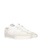 White Fabric Low Tops