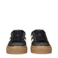 Black Leather Low Tops