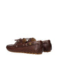 Brown Leather Slip-On Loafers