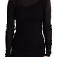 Black Turtleneck Form Fitting Pullover Sweater